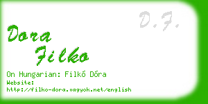 dora filko business card