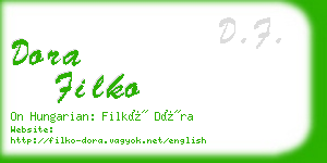 dora filko business card